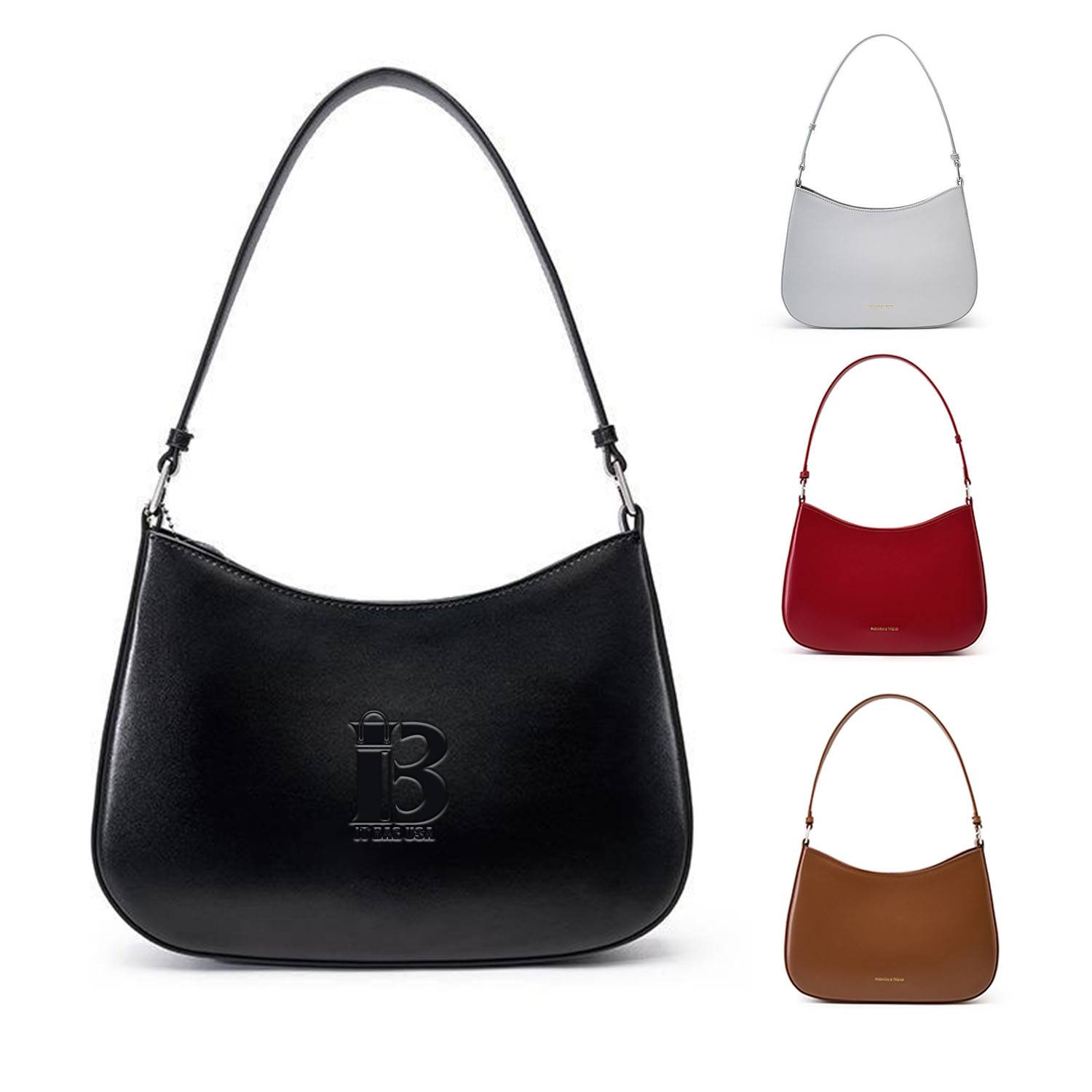 Simple Genuine Leather Cowhide Shoulder Tote Bag