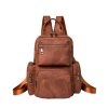 PU Leather Convertible Crossbody Backpack