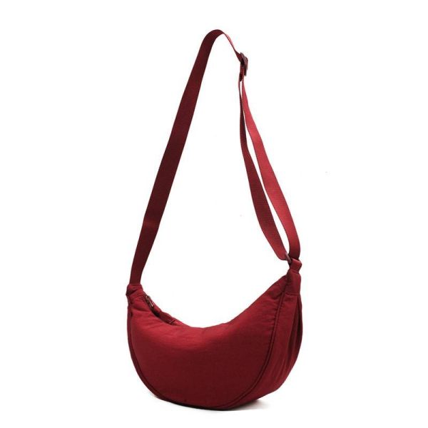 Nylon Lightweight Dumpling-Shaped Crossbody Shoulder Bag