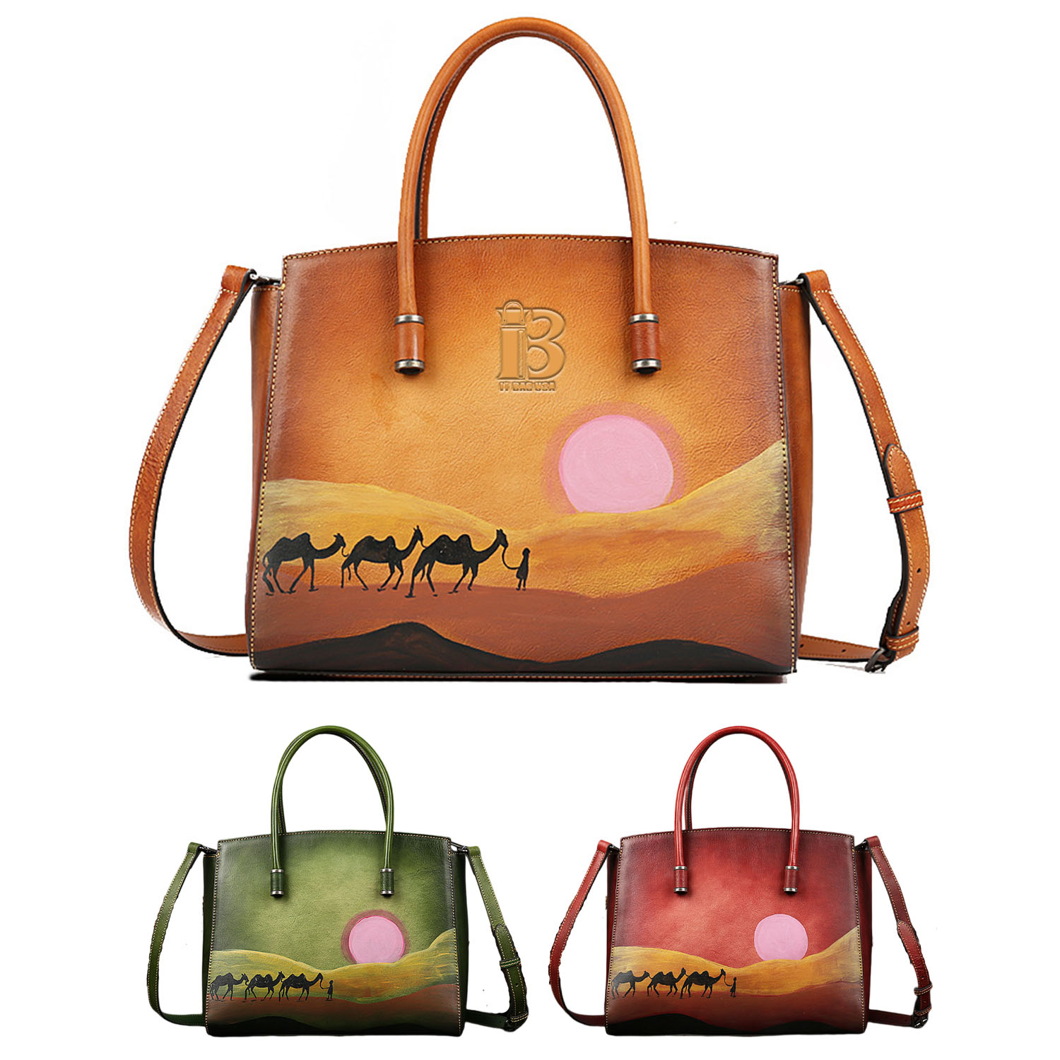 Genuine leather crossbody bag handbag