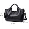Genuine Leather Handle Satchel Shoulder Bag