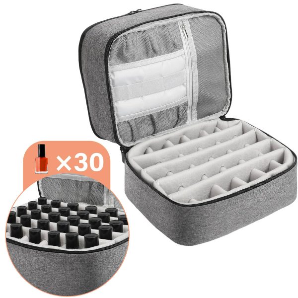 Oxford Double Layer Nail Polish Storage Makeup Bag
