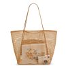 Polyester Casual Beach Mesh Tote Bag