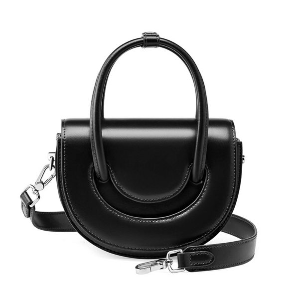 Genuine Leather Solid shoulder cross-body tote bag