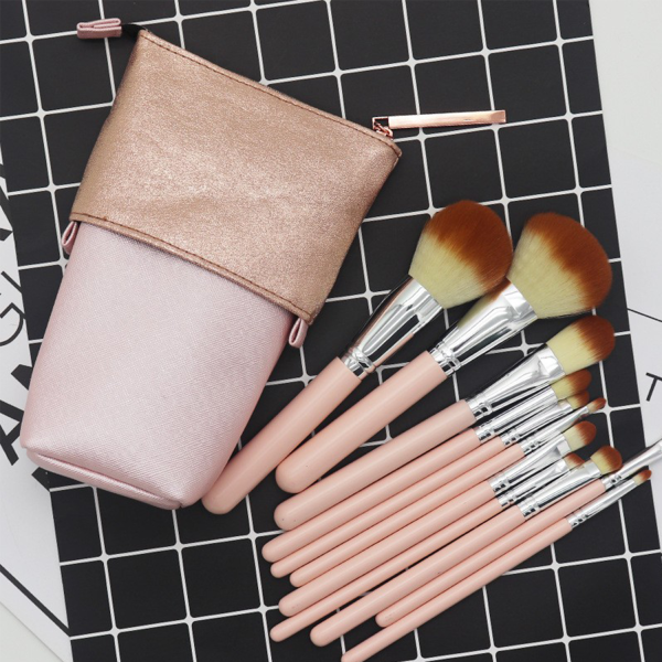 PU Leather Make Up Brush Storage Bag