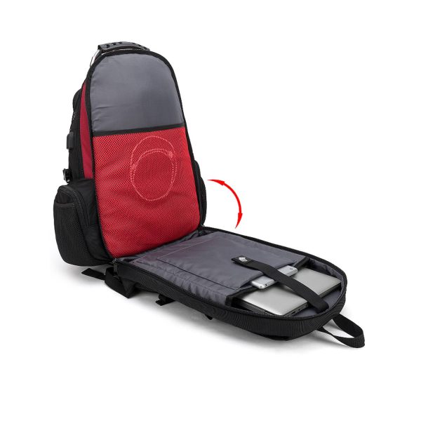 Business Computer Nylon Backpack With Earphone Port