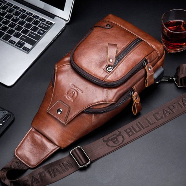 Outings Fashion-Forward Men's Genuine Leather Bag