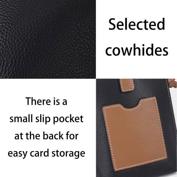 Genuine Leather Simple shoulder cross-body pouch bag