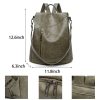 Polyurethane Women Purse Fashion Travel Shoulder Backpack
