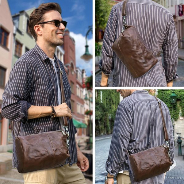 Genuine Leather Multifunctional Waterproof Cross-body Bag