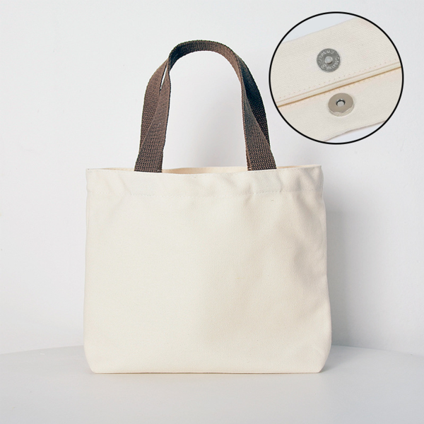 Canvas Tote Bags with Magnetic Snap
