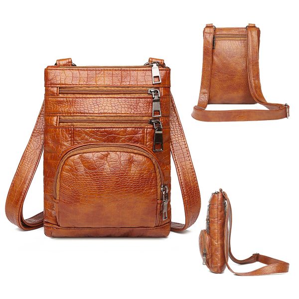 PU Crossbody Bag for Women Multi-Pocket