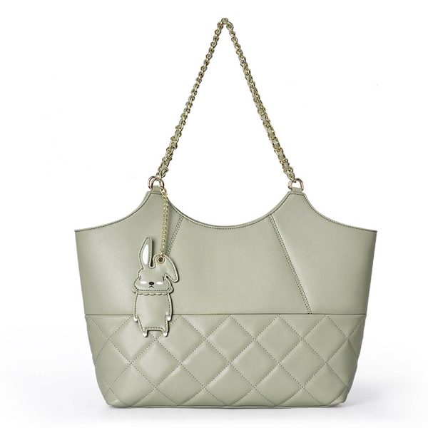 PU Leather Tote Shoulder Bag with Premium Hardware