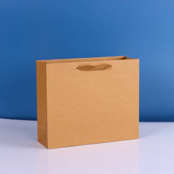 Kraft Paper Shopping Gift Bags With Black Border