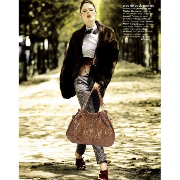 PU Leather Large Serpentine Handbag Tote Bag for women
