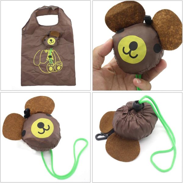 Foldable Animal Polyester Shopping Bag Grocery Pouch