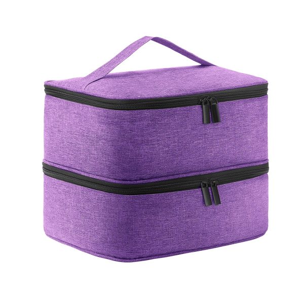Oxford Double Layer Nail Polish Storage Makeup Bag