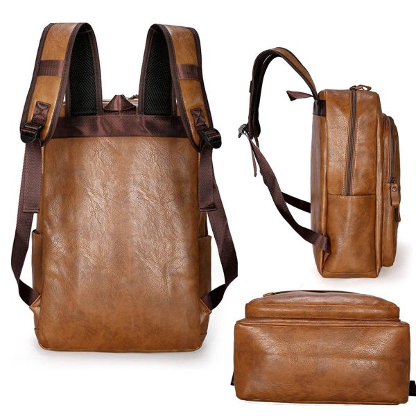 Classic PU Leather Bag for Travel and School
