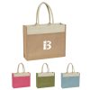 Jute Tote Bag With Front Pocket