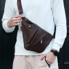 Men’s Outdoor Sports Genuine Leather Crossbody Bag