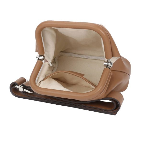 Genuine Leather one-shoulder mini handle cross-body bag