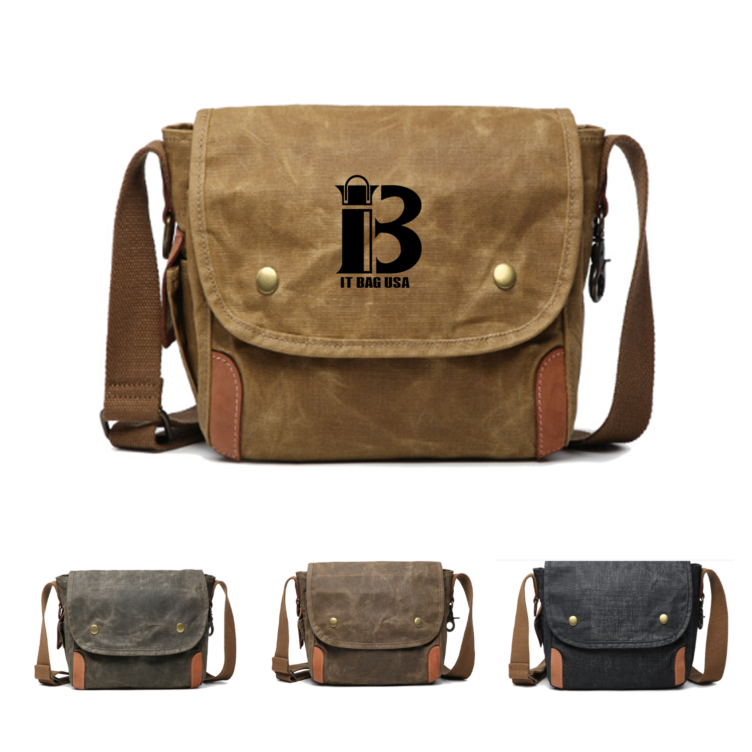 Vintage Canvas Crossbody Shoulder Bag