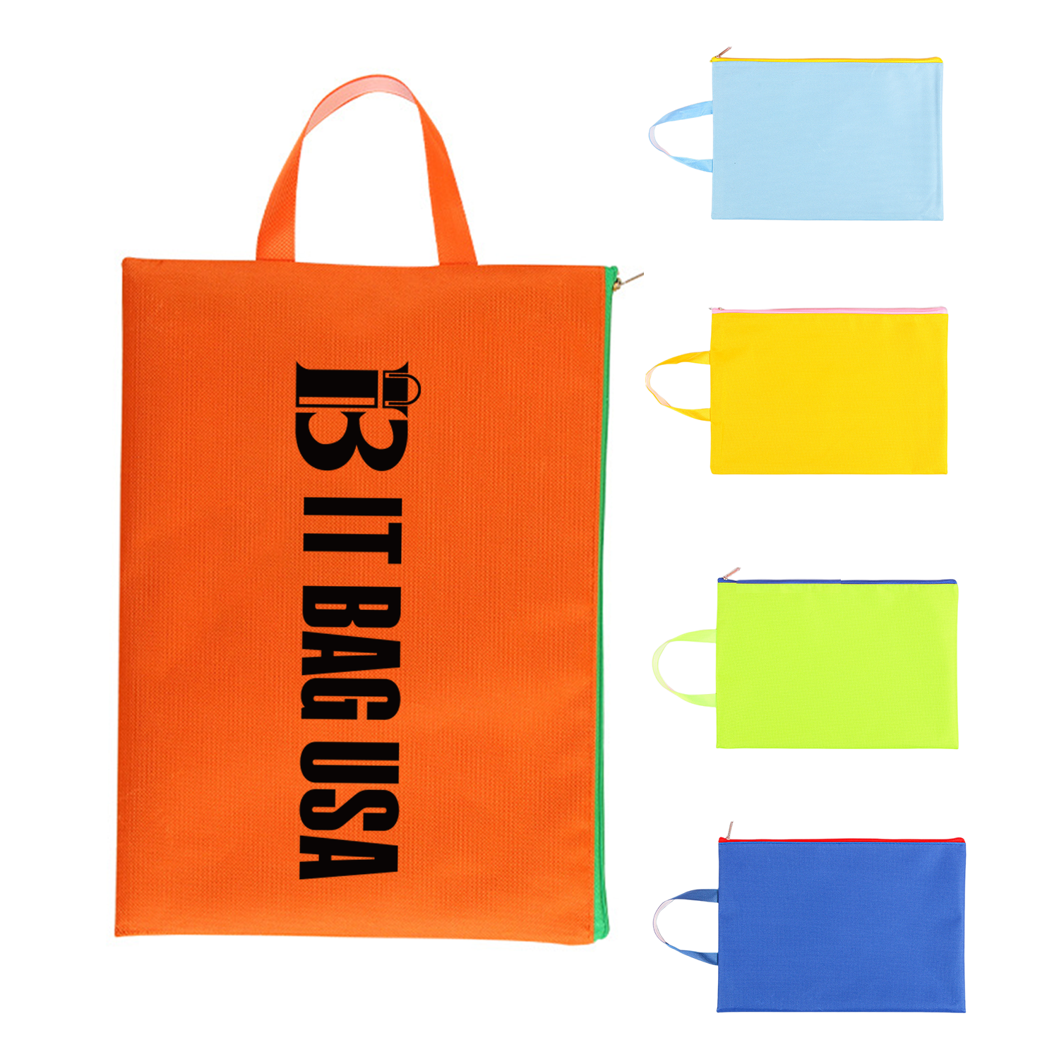 A4 Oxford Zipper File Pouch Bag