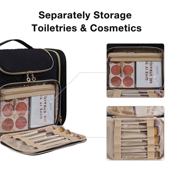 Polyester Large Travel Waterproof Cosmetic Makeup Bag