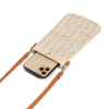 Braided Vertical Single-Shoulder Straw Crossbody Bag