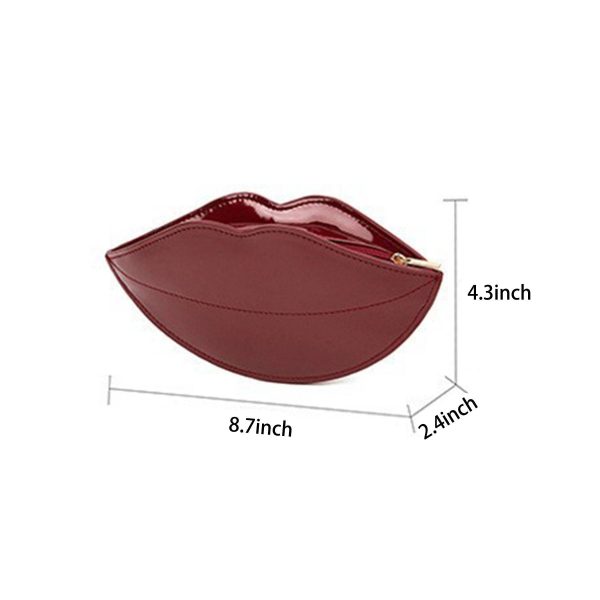 PU Lips Cosmetic Bag