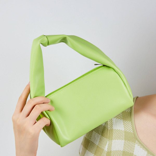 PU candy colored hand makeup bag