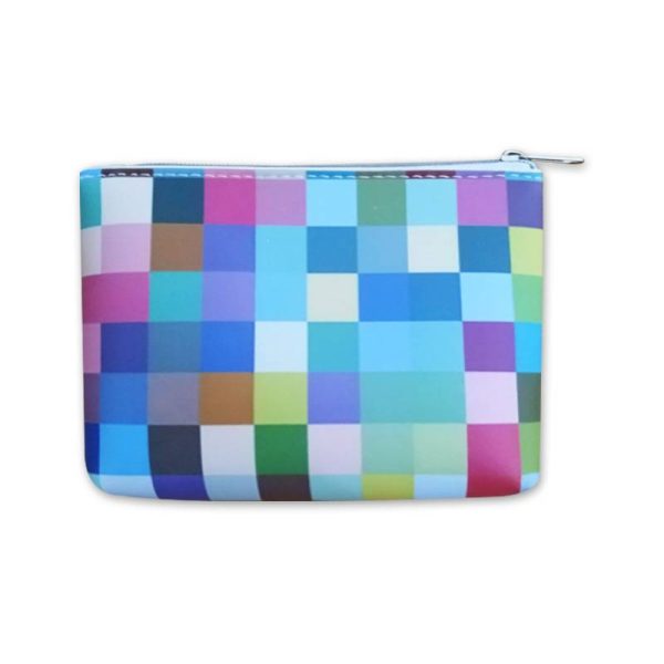 TPU Checkered Contrasting Color Makeup Bag