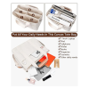 Large-capacity multi-compartment handbag