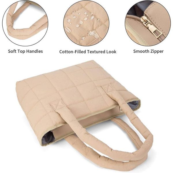 Soft Down Cotton Padded Quilted Bag for Womens
