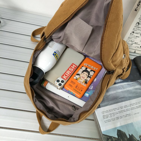 Vintage Travel Canvas Backpack for Women