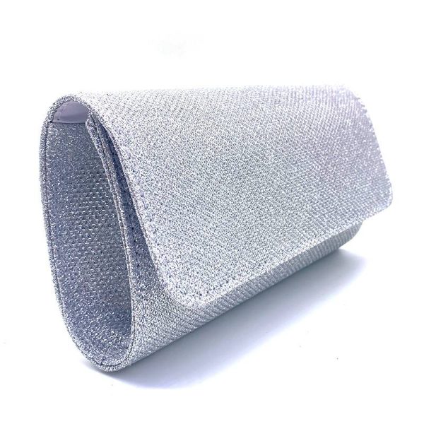 Elegant Mesh Glossy Dinner Handbag with Flash Design