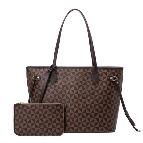 Pvc Check Waterproof Tote Bag For Women