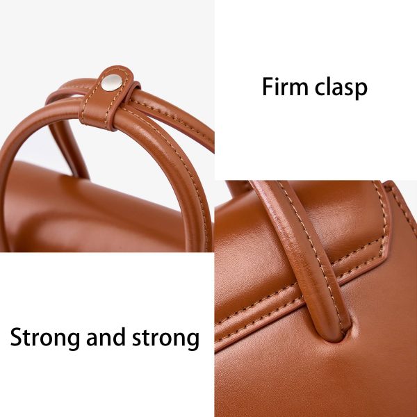 Genuine Leather Solid shoulder cross-body tote bag