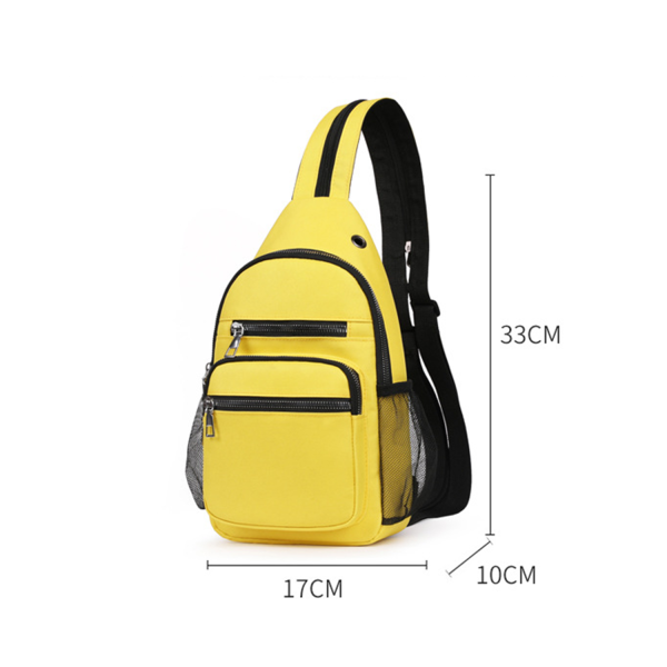 Oxford Fanny Pack Chest Bag with Zipper Pockets