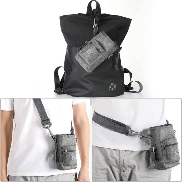 3-in-1 pet treat carrier and waste bag dispenser