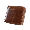 Men's PU Leather Bifold Zipper Wallets