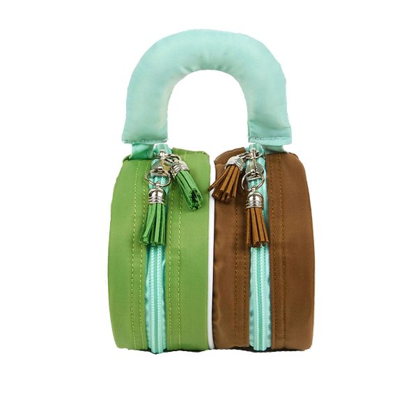 Nylon cylinder hand makeup bag