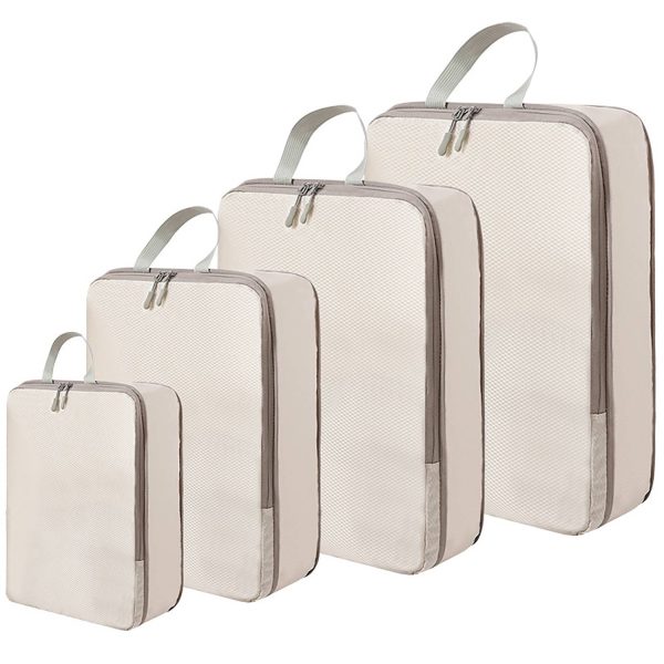 4-Piece Set of Packing Cubes Compression Bags