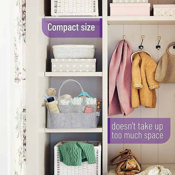 Felt diaper storage bag