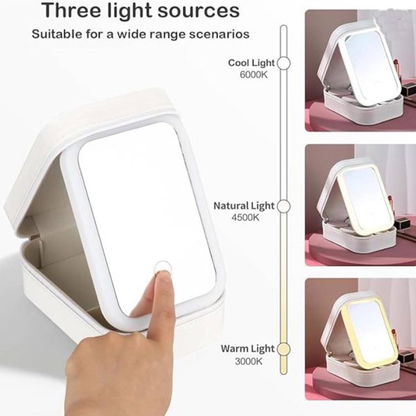 Travel Makeup Bag Led Mirror