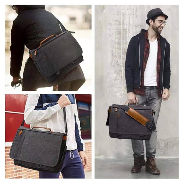 17-17.3 Inch Water-resistant Canvas Computer Messenger Bag