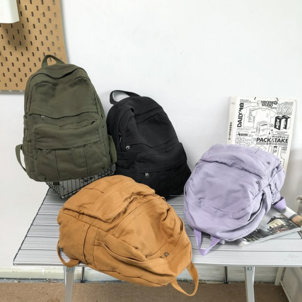 Vintage Travel Canvas Backpack for Women