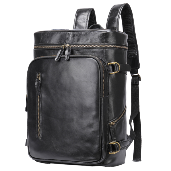 Men's retro Genginue leather backpack