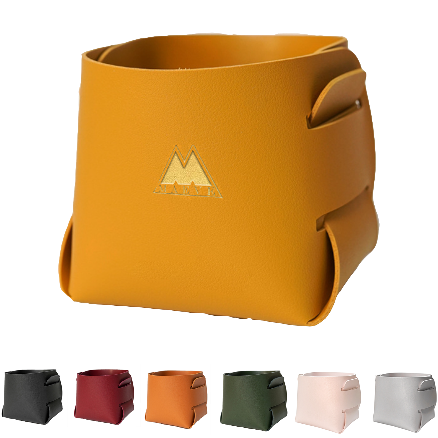 Foldable PU Leather Desktop Storage organizer