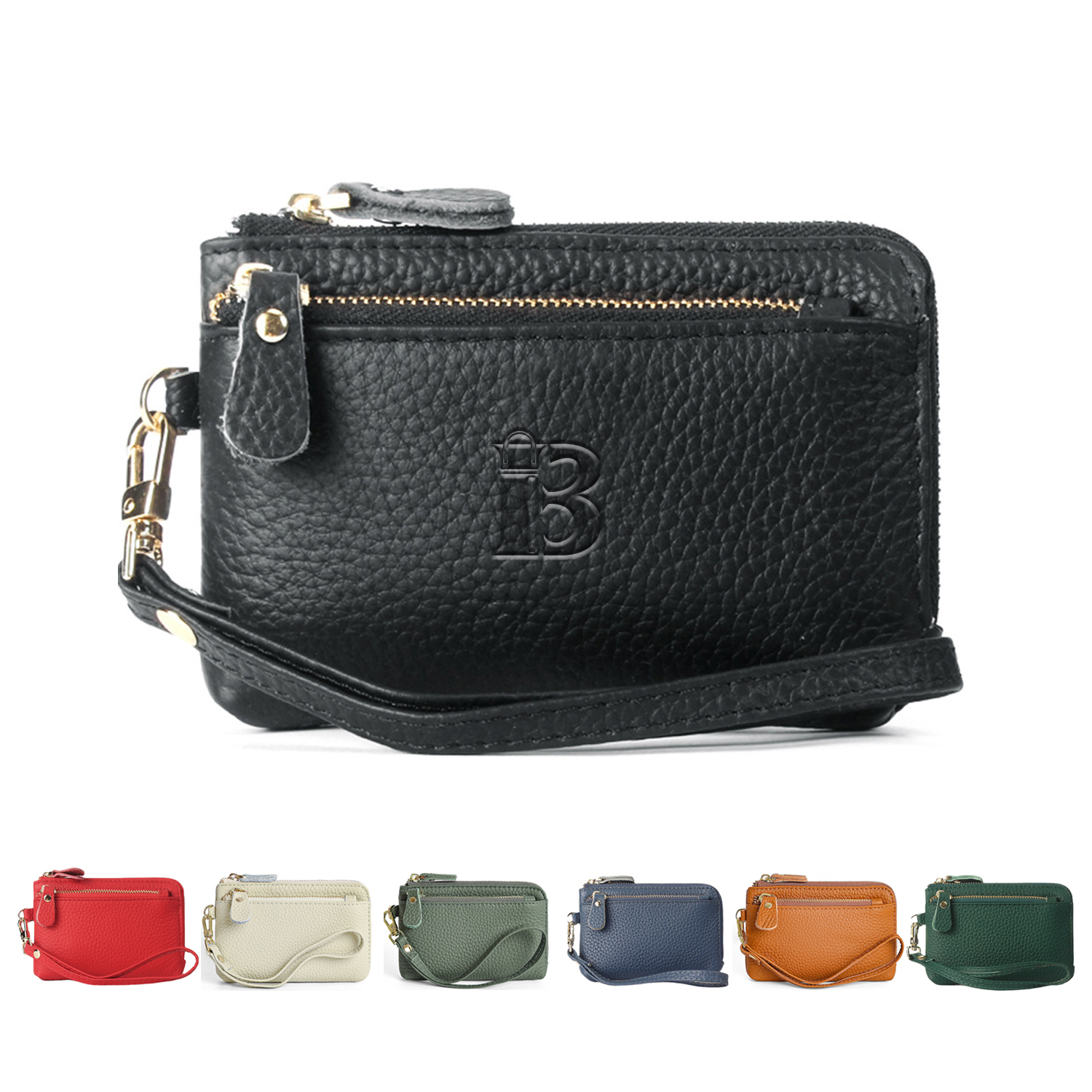 Leather Coin Purse W/ Wrist Strap